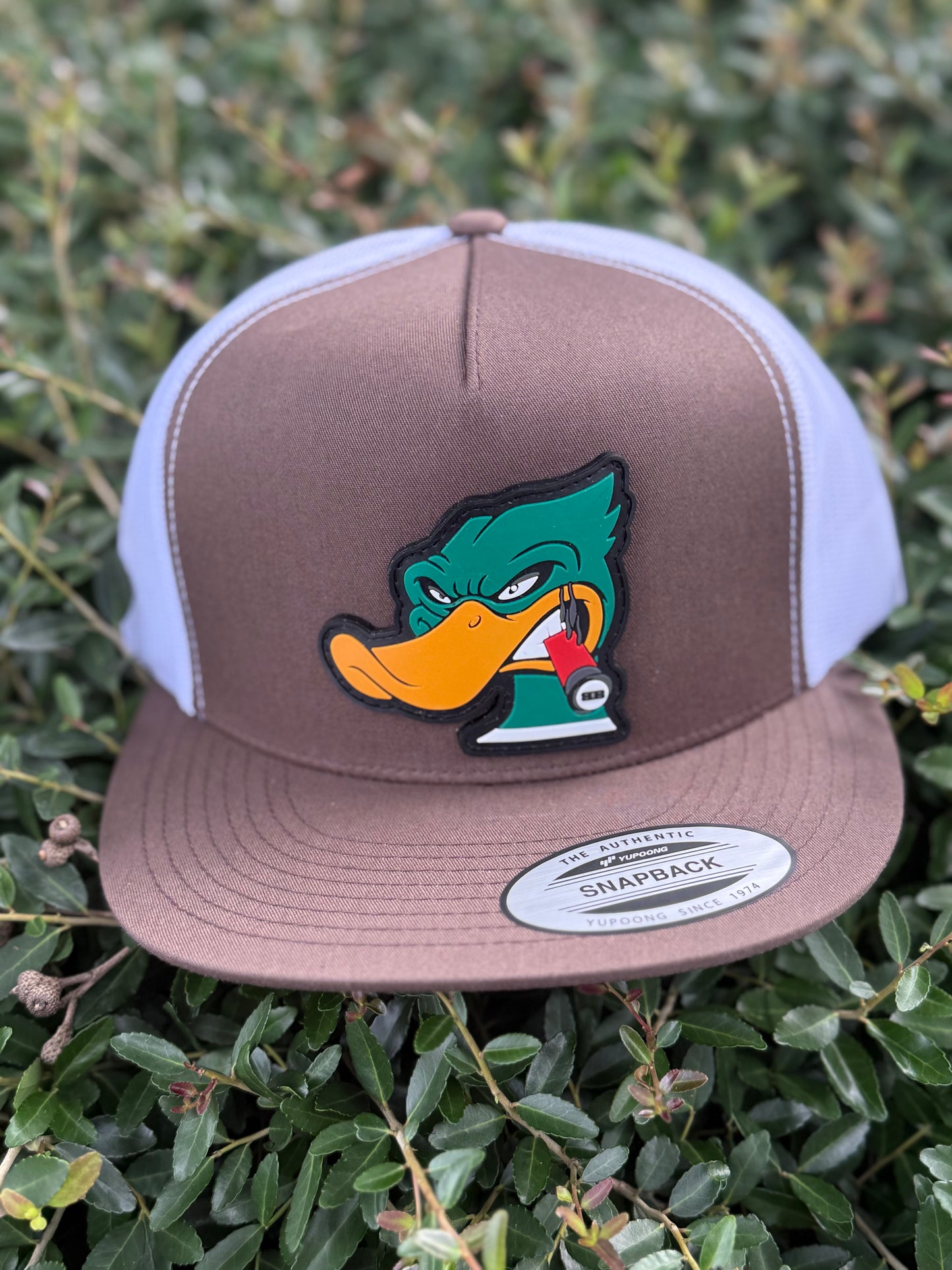 Smokin' Duck 2.0 YP Flat Bill Brown/White | Bulls and Bluebonnets