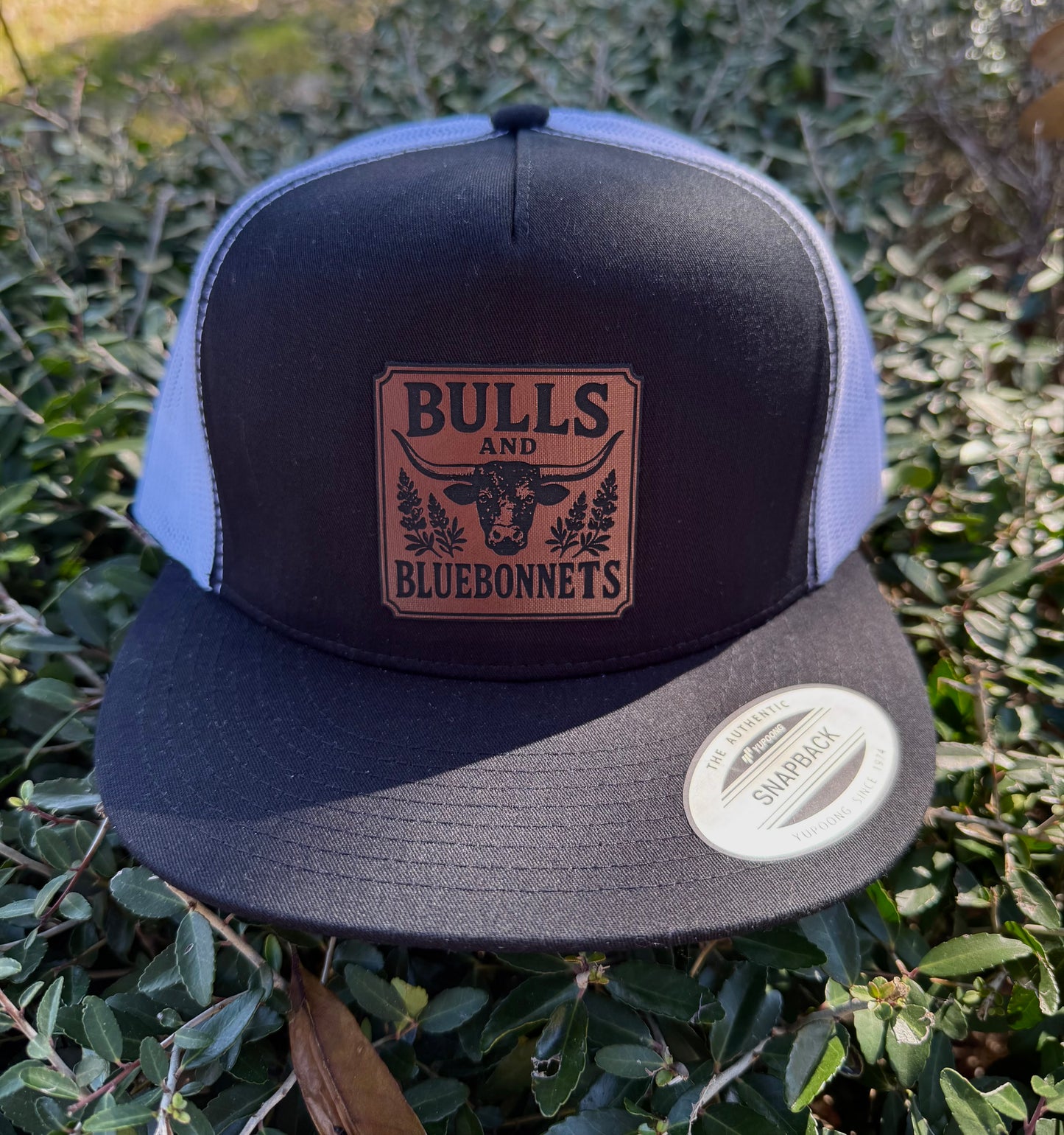 BB Leather Patch YP 5 panel Black/White | Bulls and Bluebonnets