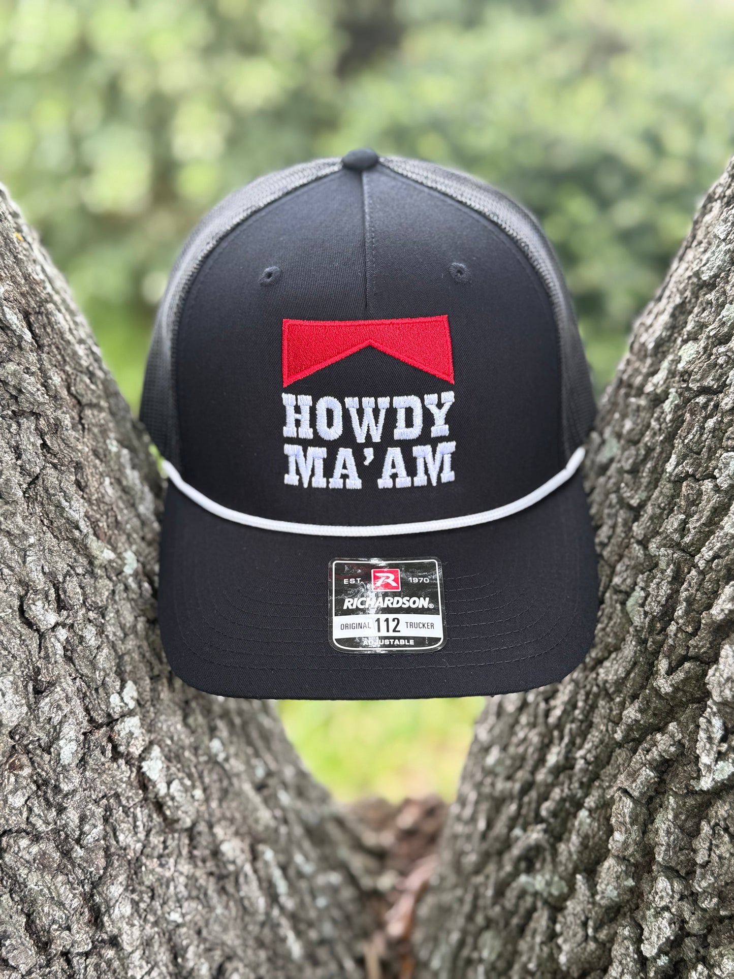 Howdy Ma’am Black/White Rope | Bulls and Bluebonnets