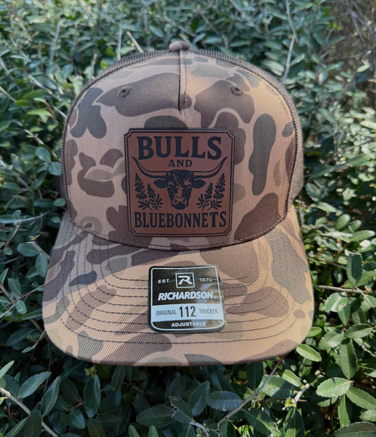 BB Leather Patch Richardson 112PFP Duck Camo | Bulls and Bluebonnets